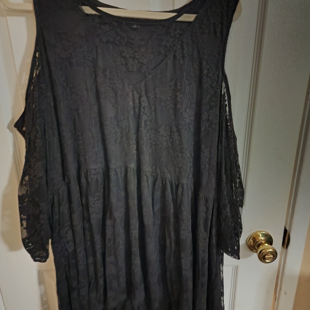 Torrid Black Sleeveless Cut Out Blouse